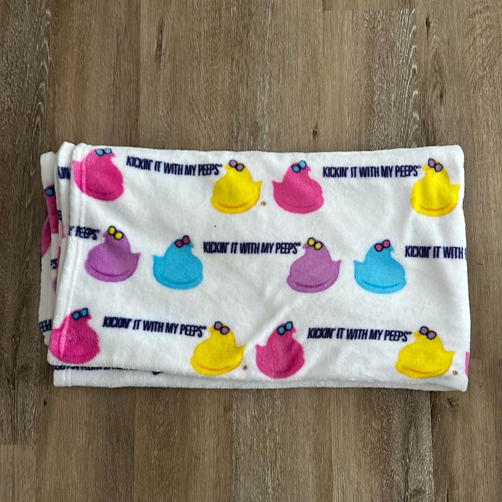 New with out tags fleece kickin it with my peeps throw blanket. 50x60”